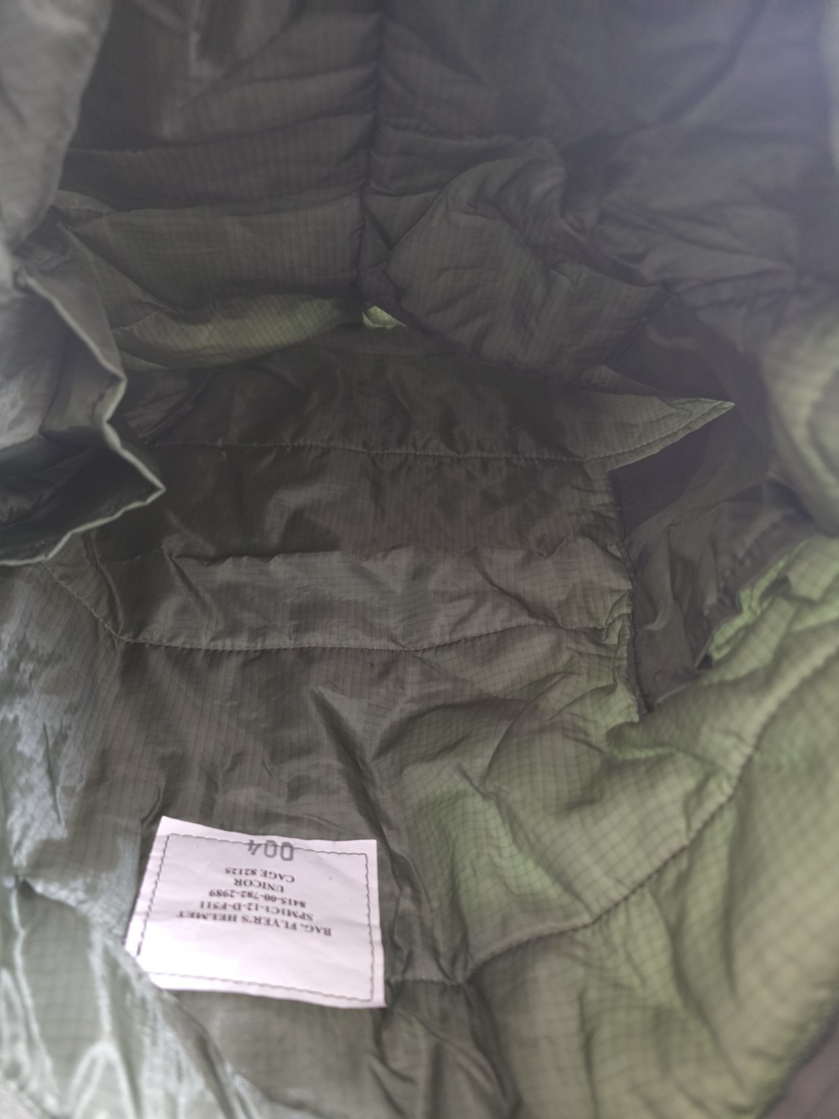 Flyers Helmet Bag 8415-00-782-2989 Unicor Nylon 2000s EXC