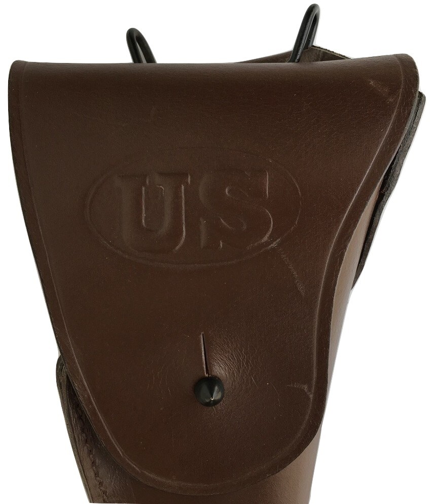 US WW2 Leather Belt Holster Colt 1911 Government Leather Holster-DARK BROWN