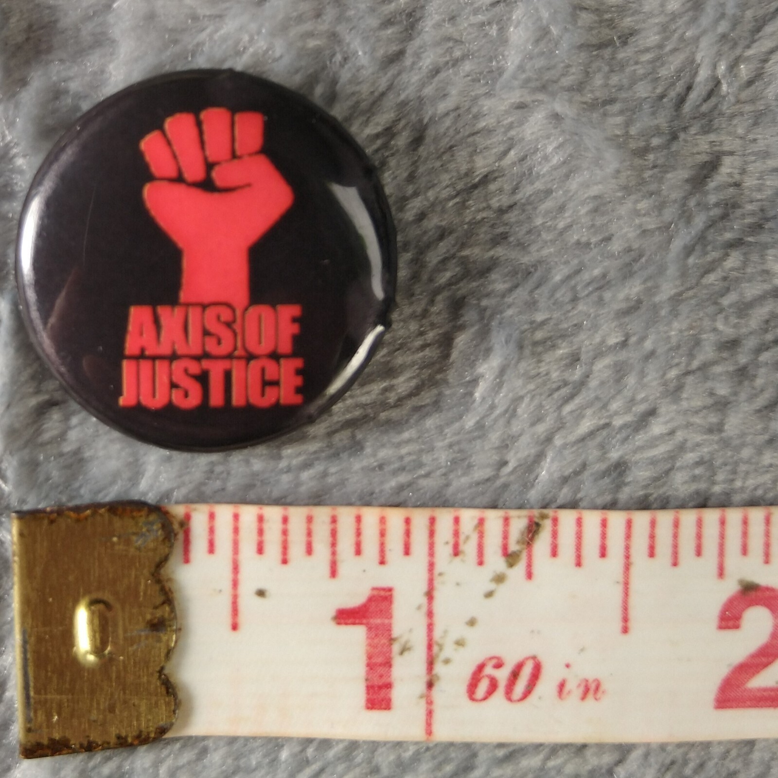Axis Of Justice Pin Button Pinback Social Justice Serj Tankian Tom Morello Rare