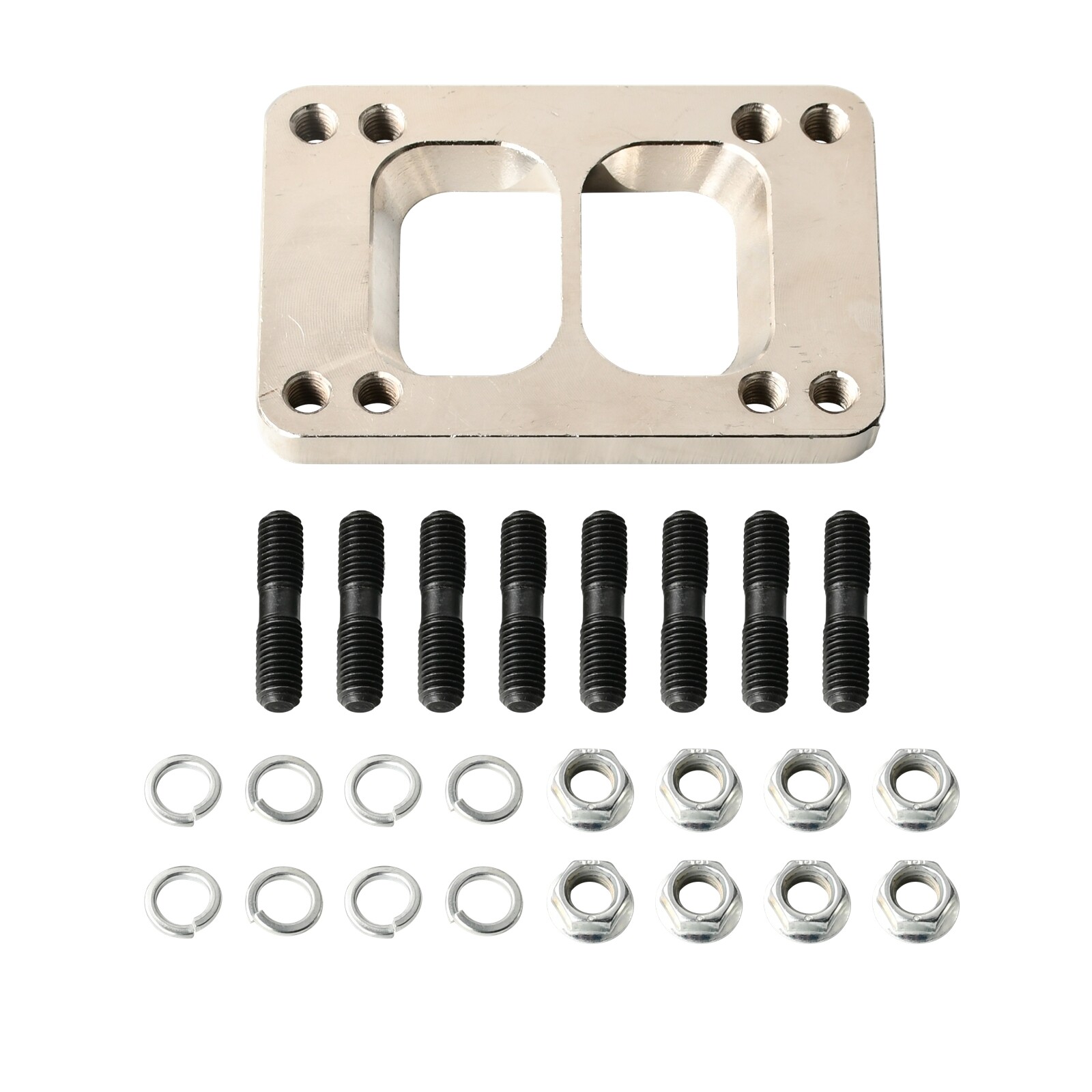 T4 Divided To T6 Divided Turbo Transition Adapter Flange Inlet Stud Kit 1/2"