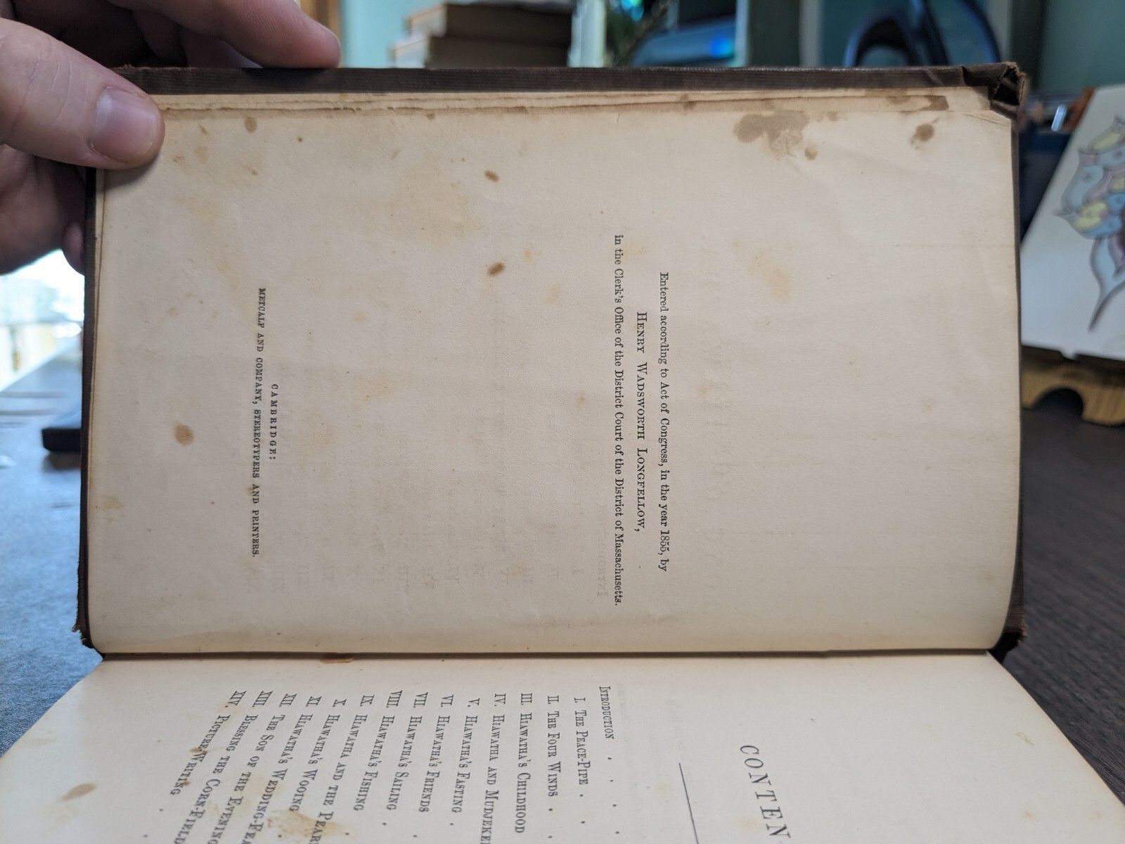 Longfellow Henry Wadsworth Autographed Letter & "Song of Hiawatha" w/ Provenance