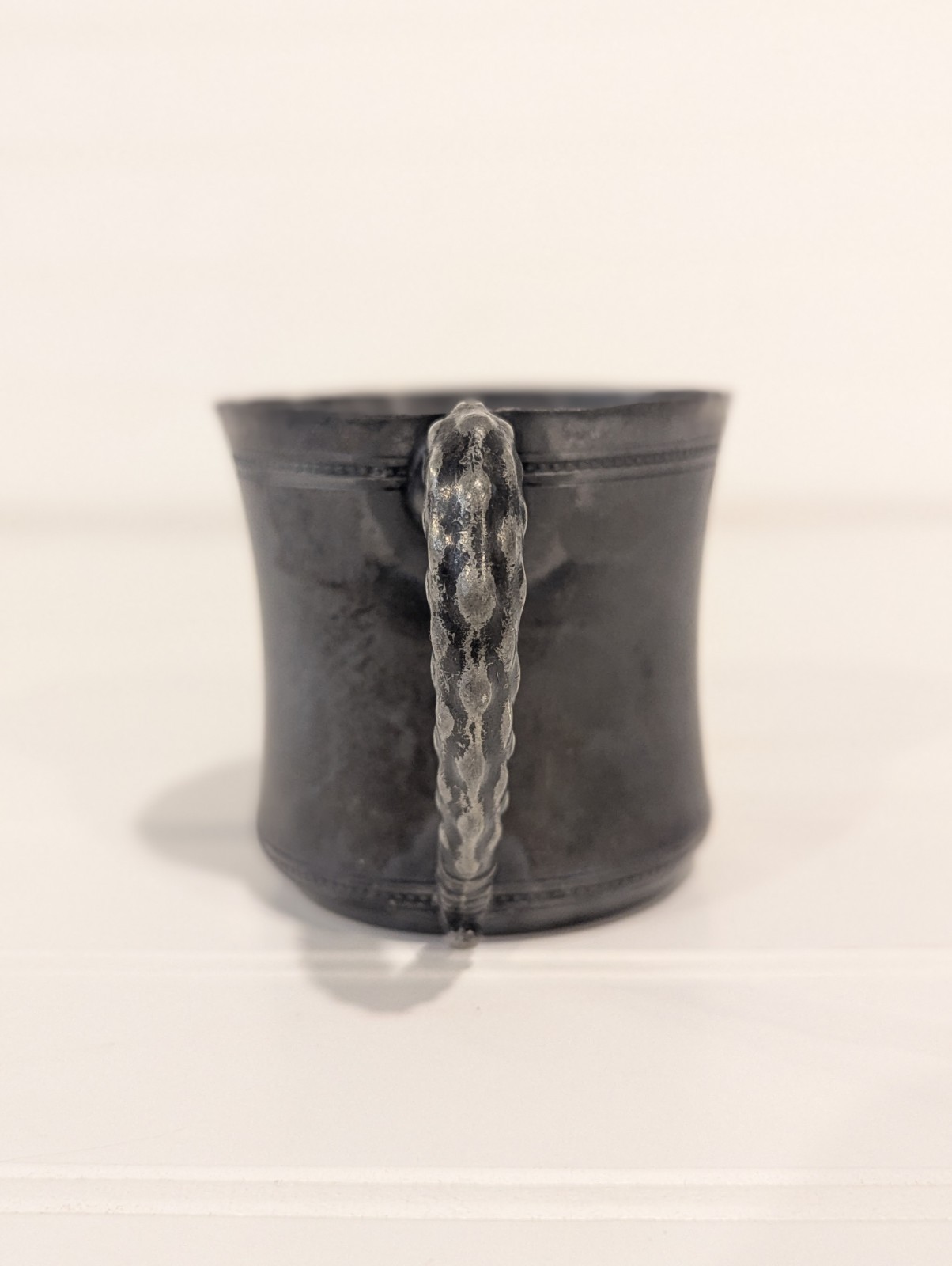 Antique E.G. Webster Silver Plate Baby Cup Tea Mug 1900s W Spiderweb Mark 93