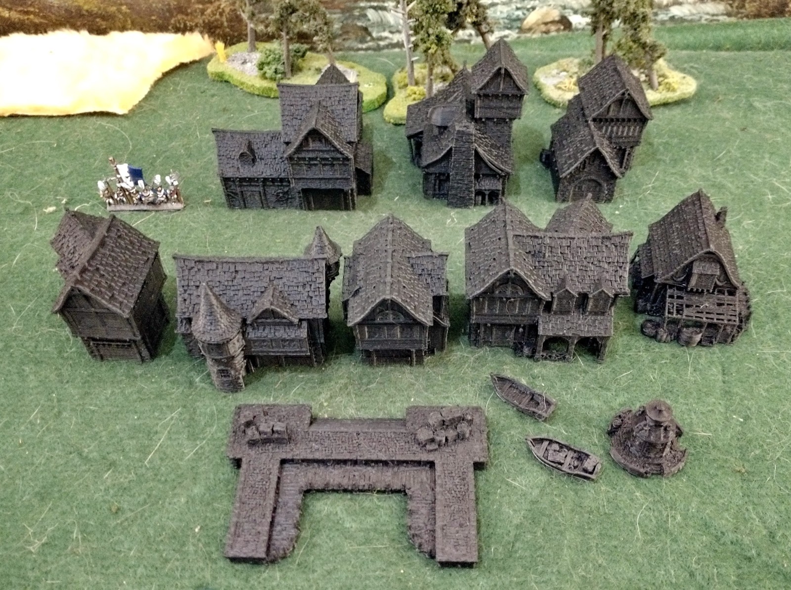 Ancrabourg European Port City 10mm Terrain Buildings & Docks