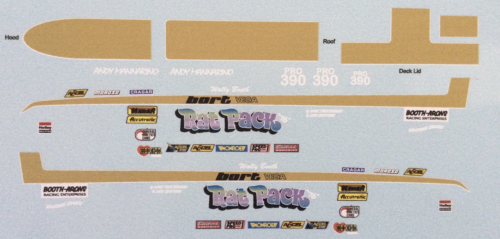 Decals - Rat Pack Vega Pro Stock, nice!