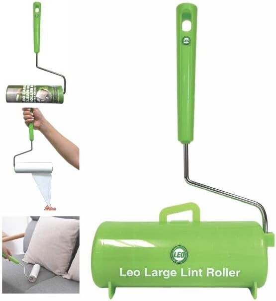 Leo 6.3-Inch-Wide Large Lint Roller Extra Sticky Large Surface Lint Roller