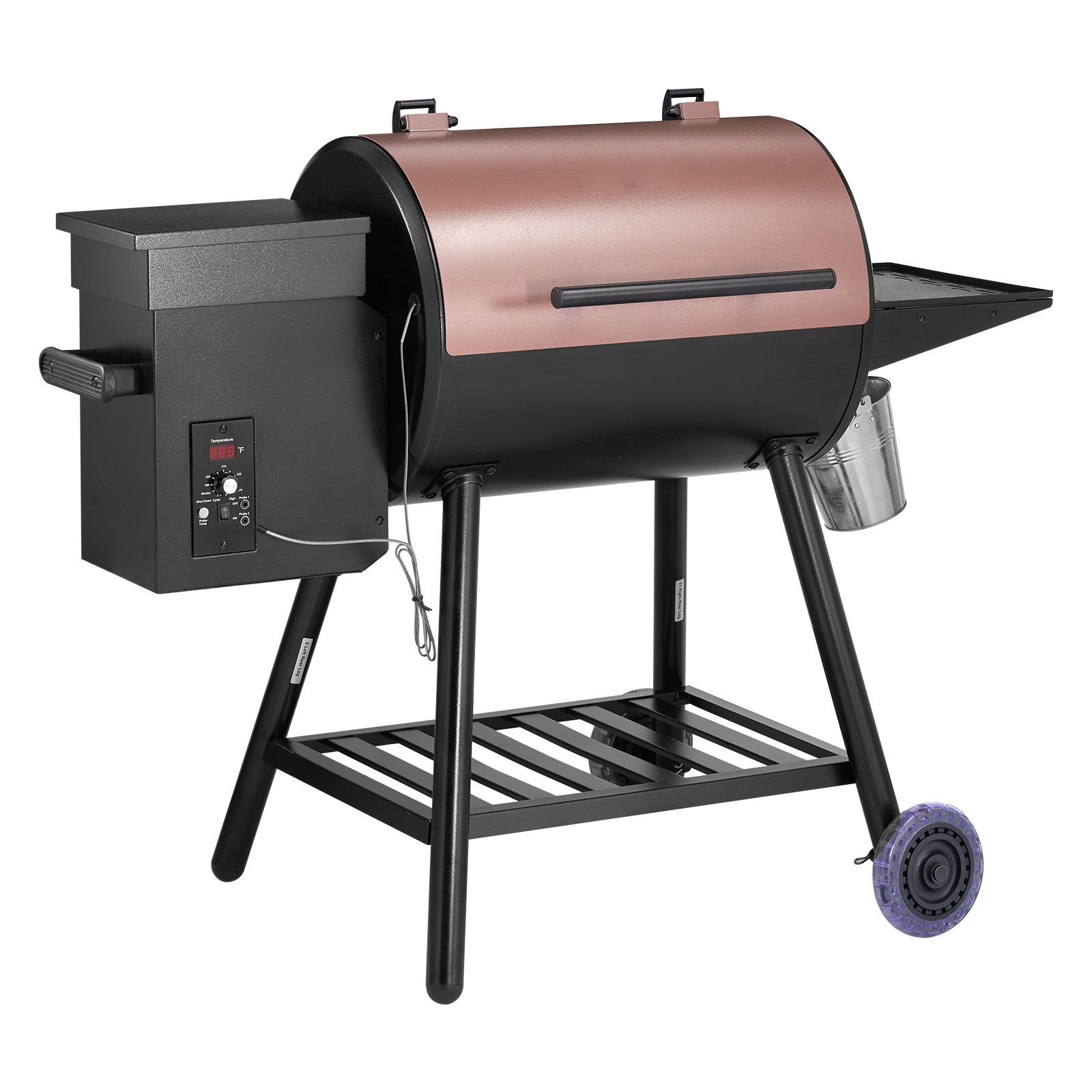 Wood Pellet Grill Smoker Outdoor Electric BBQ Grills 456 Sq.in Cook Area