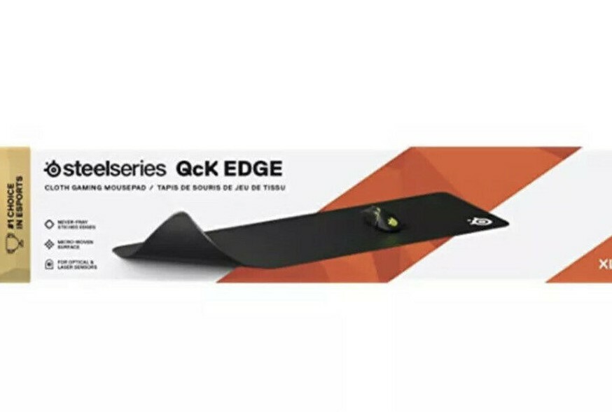 NEW SteelSeries QcK Edge Cloth Gaming Computer Mouse Pad stitched edge XL SEALED
