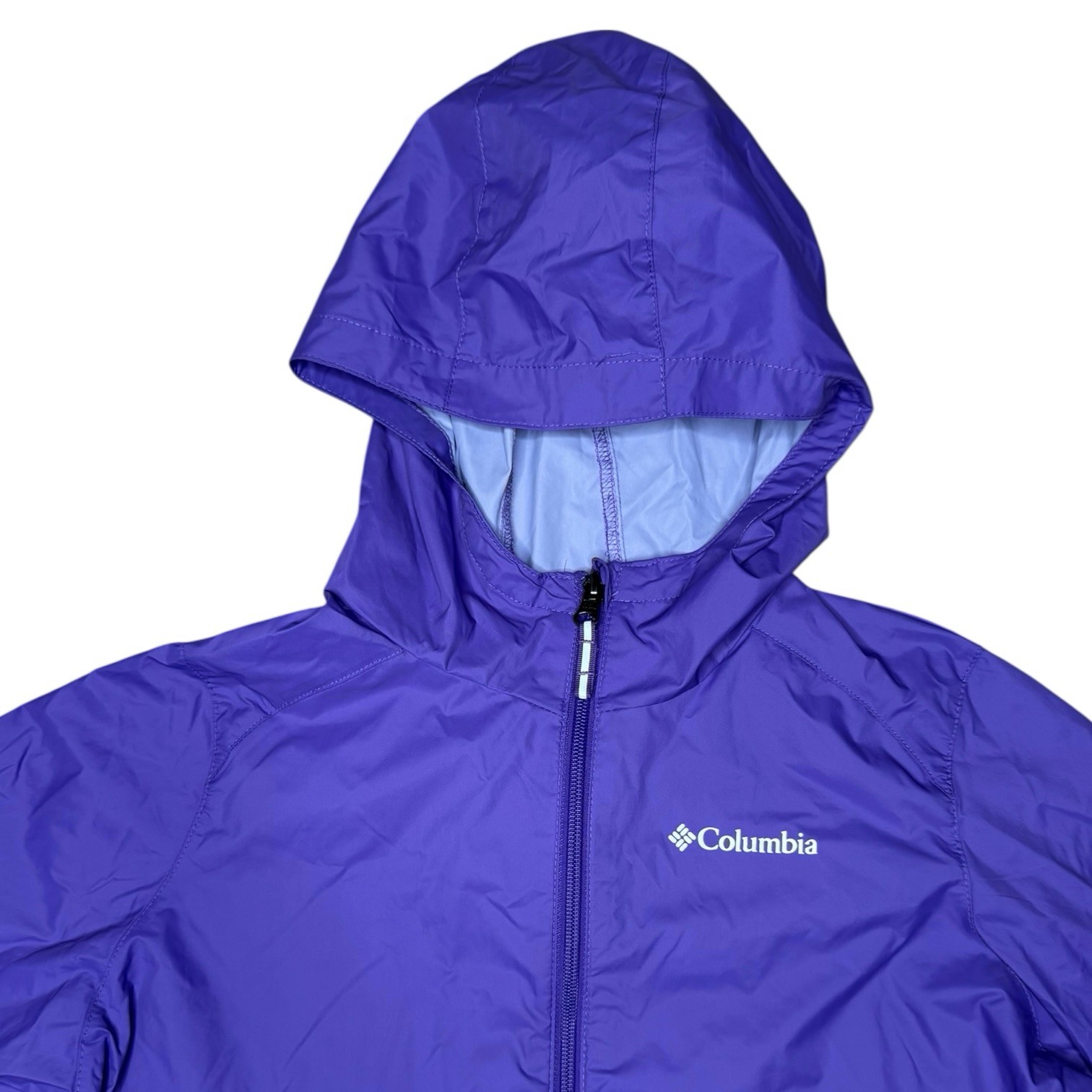Columbia Girls Switchback II Rain Jacket L 14/16 Hooded Waterproof Windbreaker