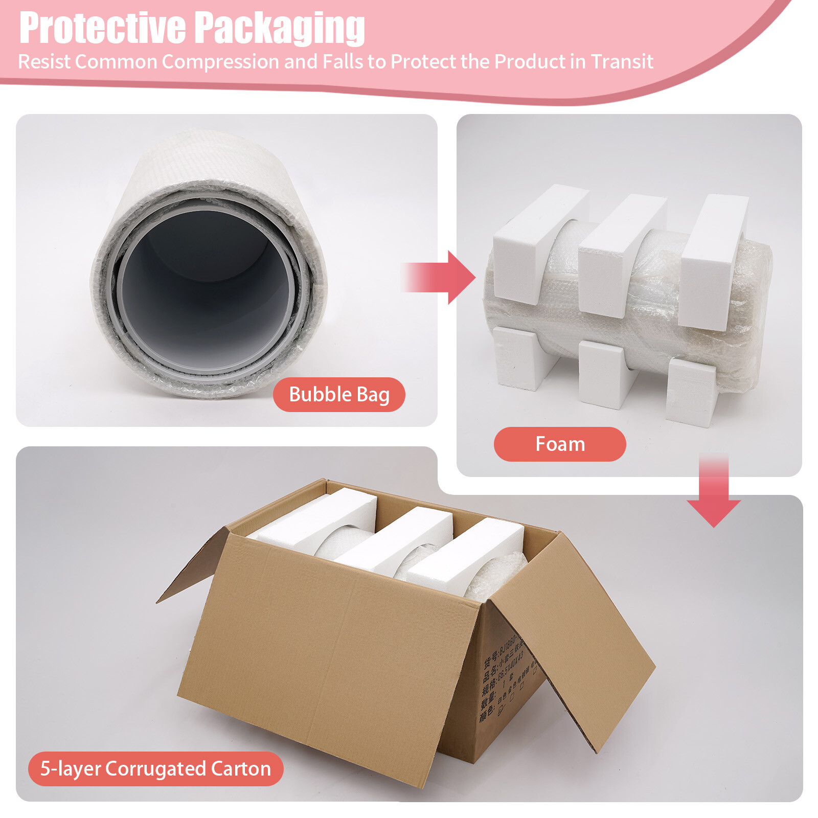 3 Pcs Round Cylinder Pedestal Stand For Wedding Party Display Stand Decor White