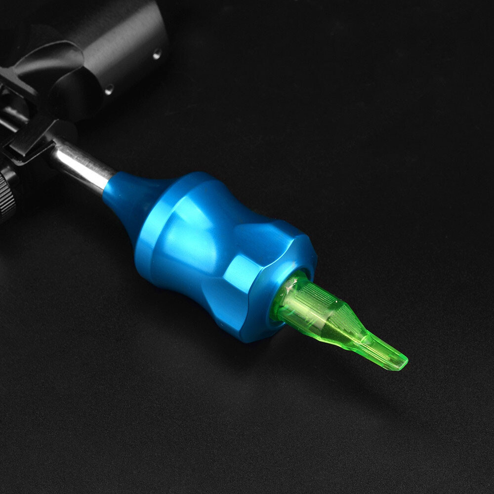Light Blue 30mm Tattoo Zinc Alloy Cartridge Grip With 78mm Needle Plunger HOT