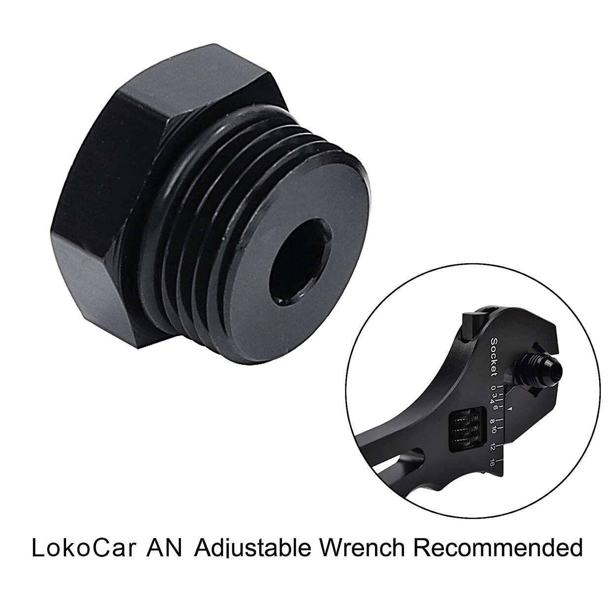 4AN 6AN 8AN 10AN 12AN Block off Cap ORB Plug Fitting Adapter Male Aluminum 2Pcs