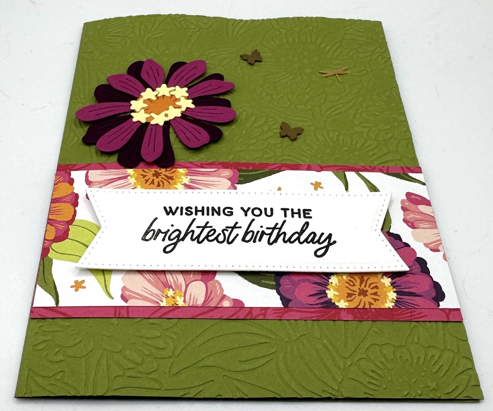 Stampin’ Up! Zinnias Sentiment Variety Card Kit-Set of 5, DSP, Embossed, Die Cut