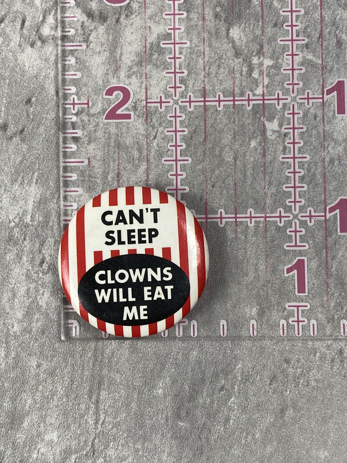Vintage Bart Pinback Button Can't Sleep Clowns Will Eat Me Alice Cooper Simpsons