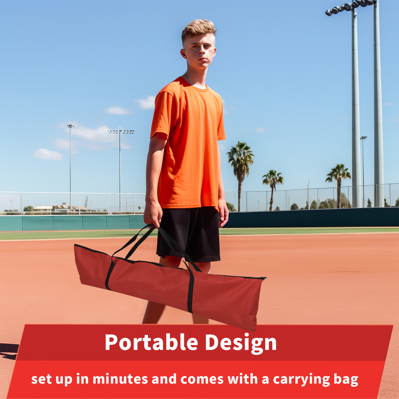 7×7' Baseball Softball Net Practice Hitting Batting Training Net w/Strike Zone