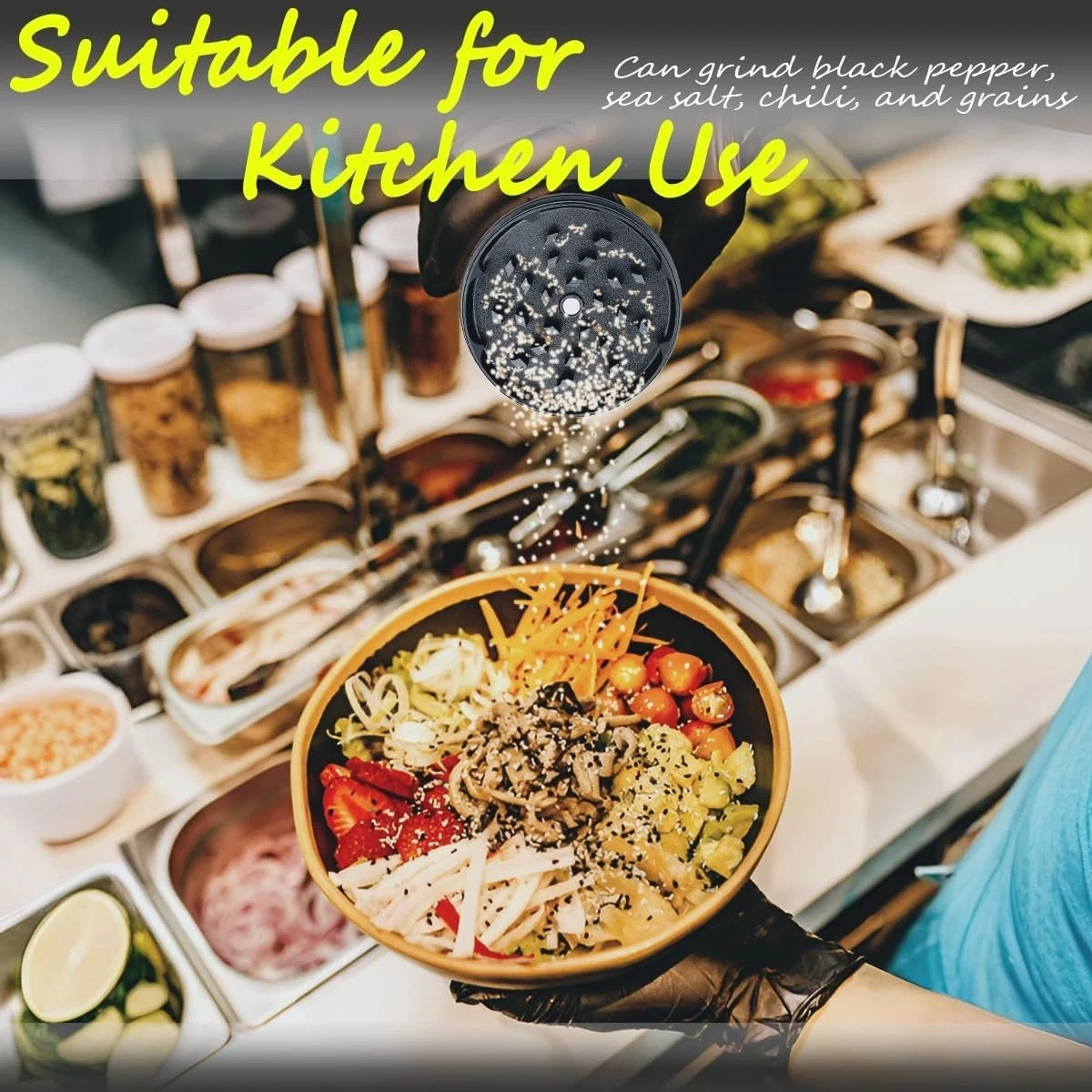 4 PCS Herb Tobacco Grinder Spice Herbal Metal Smoke Crusher Hand Muller