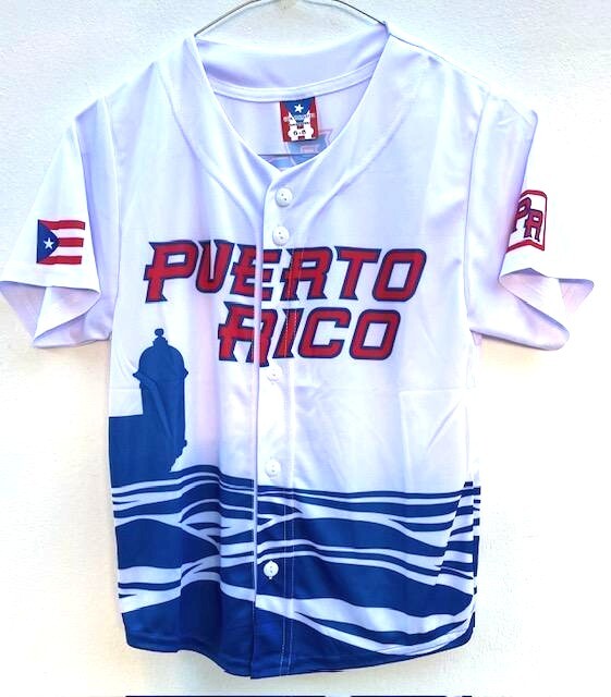 Puerto Rico Boricua PR Flag EL Morro Children Kids Baseball Jersey Shirt Sizes