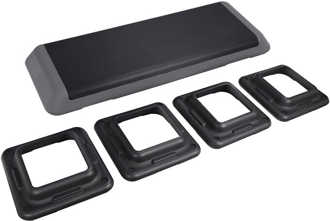 Fitness Aerobic Step 43" Club Cardio Adjust Exercise Stepper Workout w/Risers