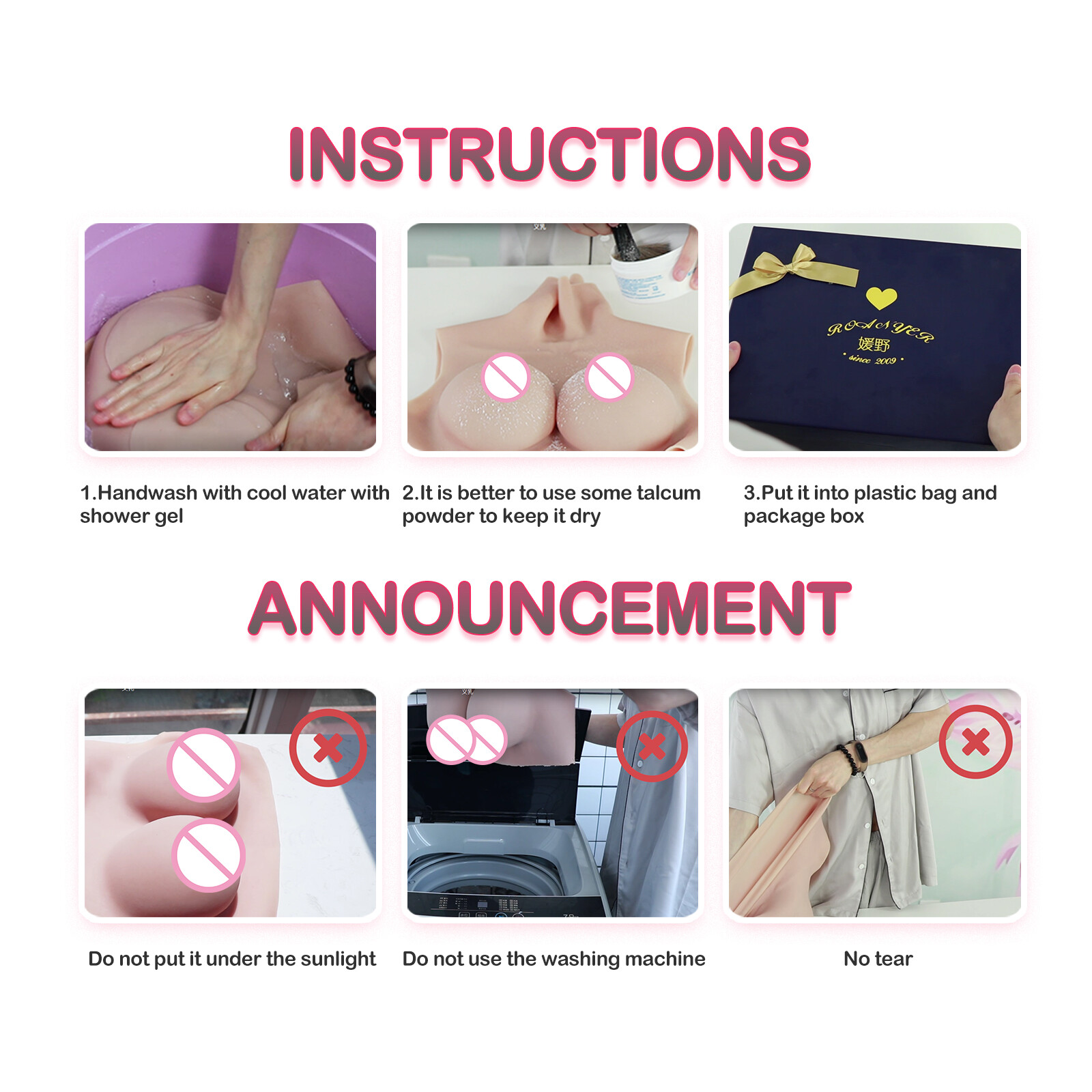 Roanyer Silicone Buttocks Underwear Hip Enhancer Pants Crossdresser Tansgender