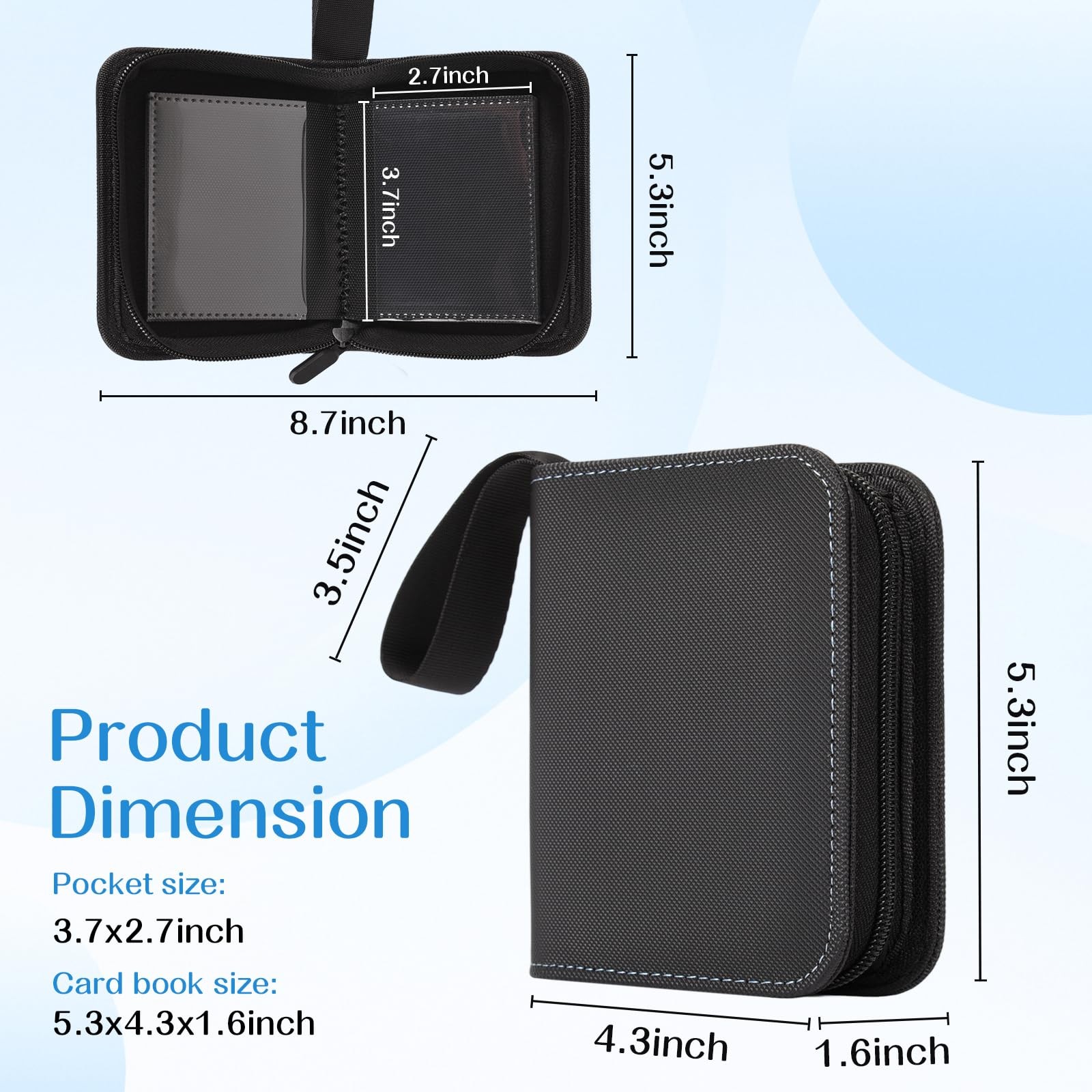 1 Pocket Card Binder – Collectible Trading Card Album, Single Card Holder wit...