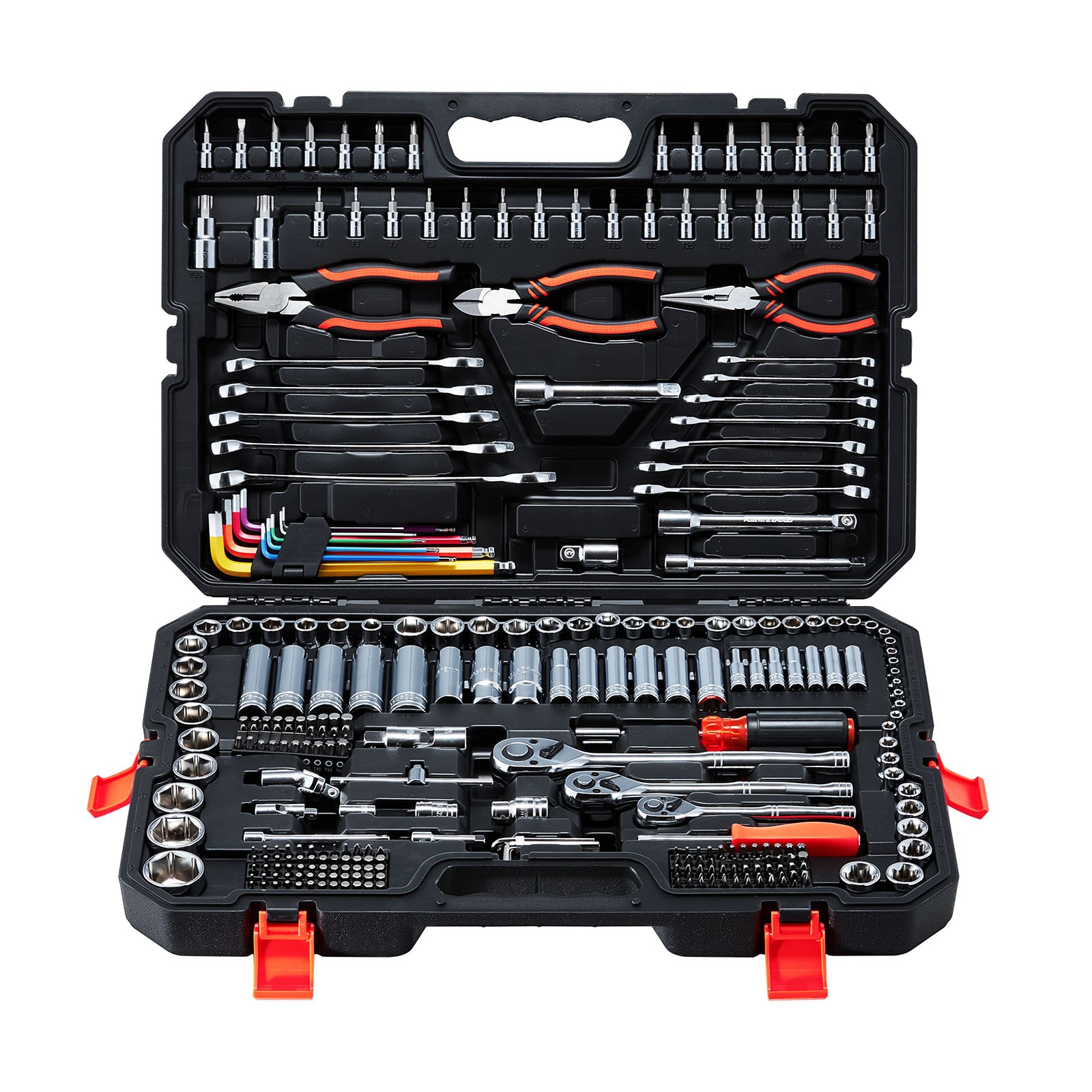 Uimoso 314-Piece Mechanics Tool Kit with Metric Socket Set for Vehicle Repairs