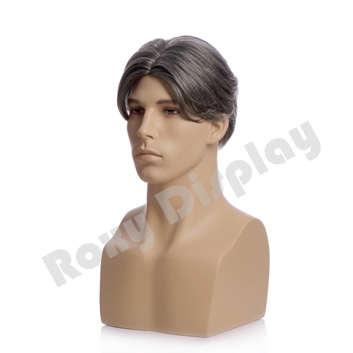 Male Fiberglass Mannequin Head Bust Wig Hat Jewelry Display #MZ-H2