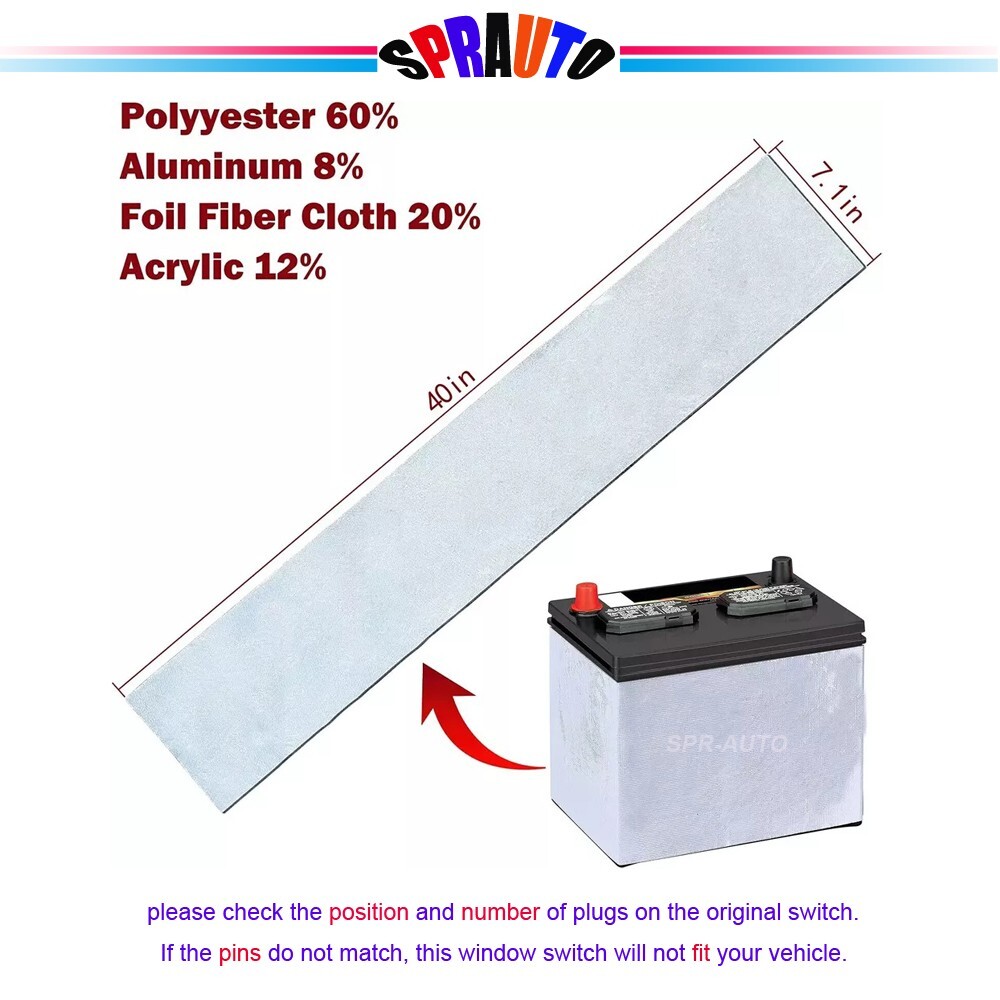 Universal Car Battery Heat Shield Insulation 4WD 4X4 Truck & Acid Proof Mat Wrap