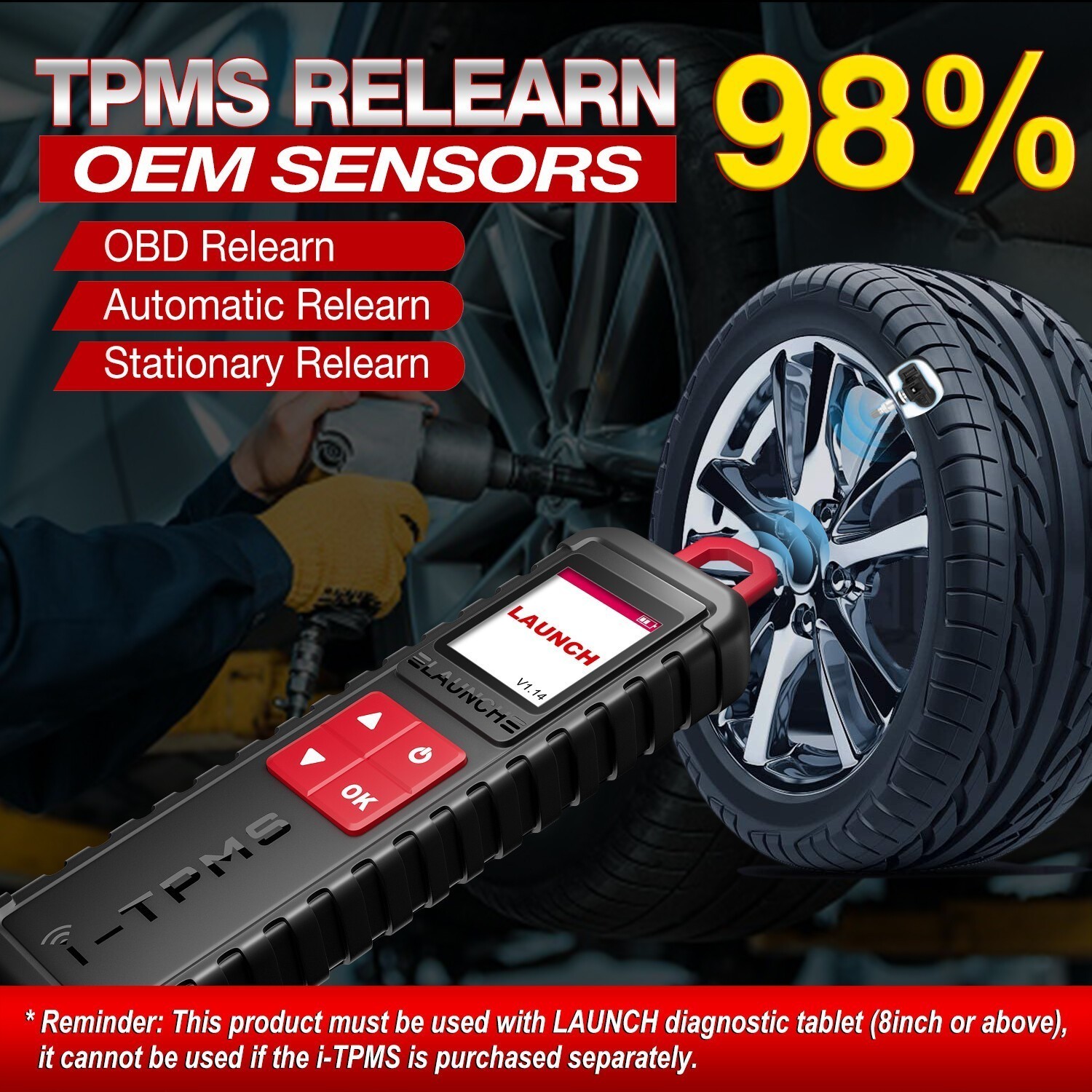 Launch X431 i-TPMS Tire Pressure Detector Handheld Terminator for X-431 scanner*