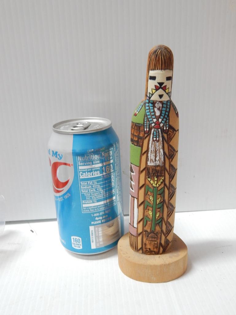 VINTAGE L.M. SAVAGE SGND HOPI PUEBLO INDIAN HAVASUPAI GIRL KACHINA DOLL / CRVG