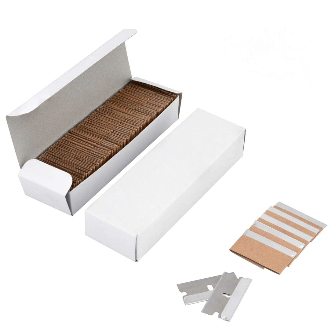 100 PCS Razor Blades Single Edge Extra Sharp Heat Treated Safety Knife Scrapers