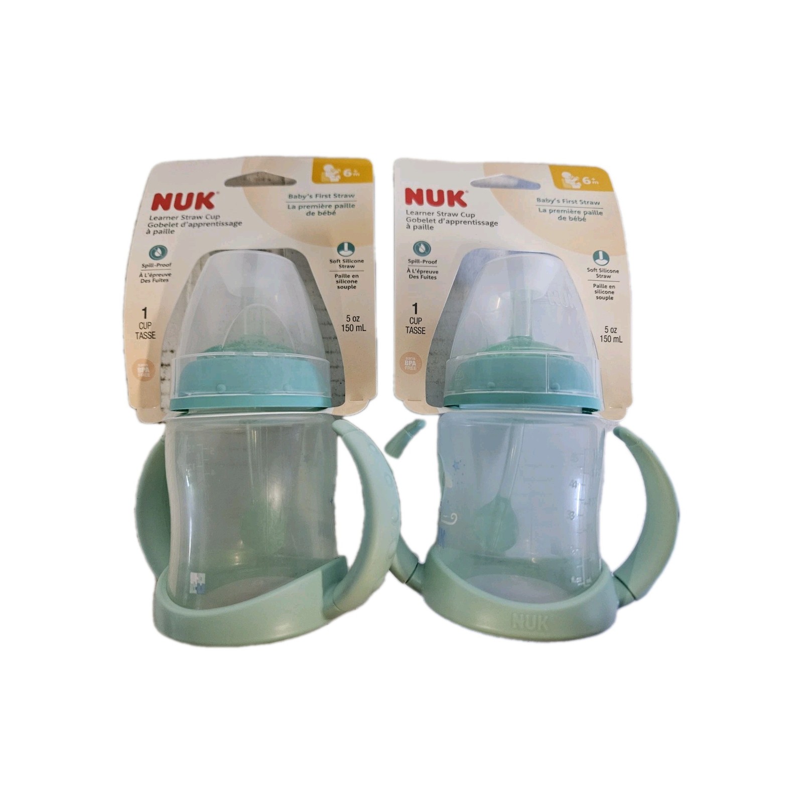 NUK Learner Transition Sippy Cup Removable Handles 5oz 2pk Hot Air Balloons