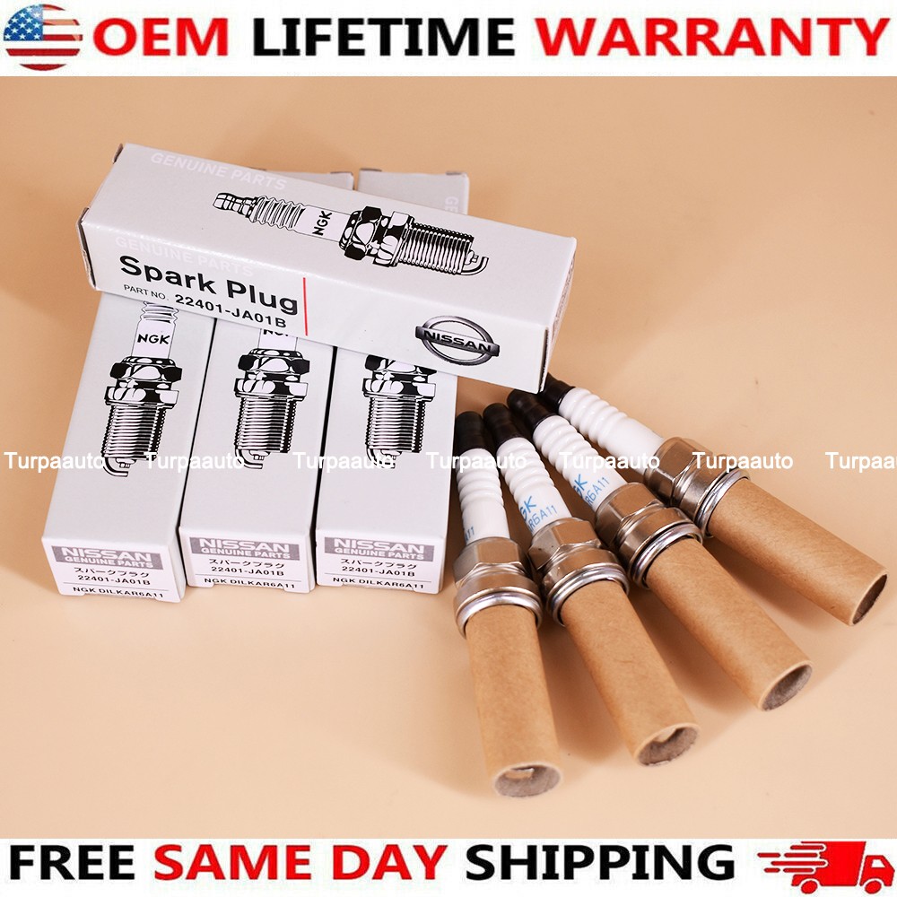 4Pcs NGK Spark Plugs 22401-JA01B For 07-17 Nissan NV200 Altima Rogue Sentra Cube