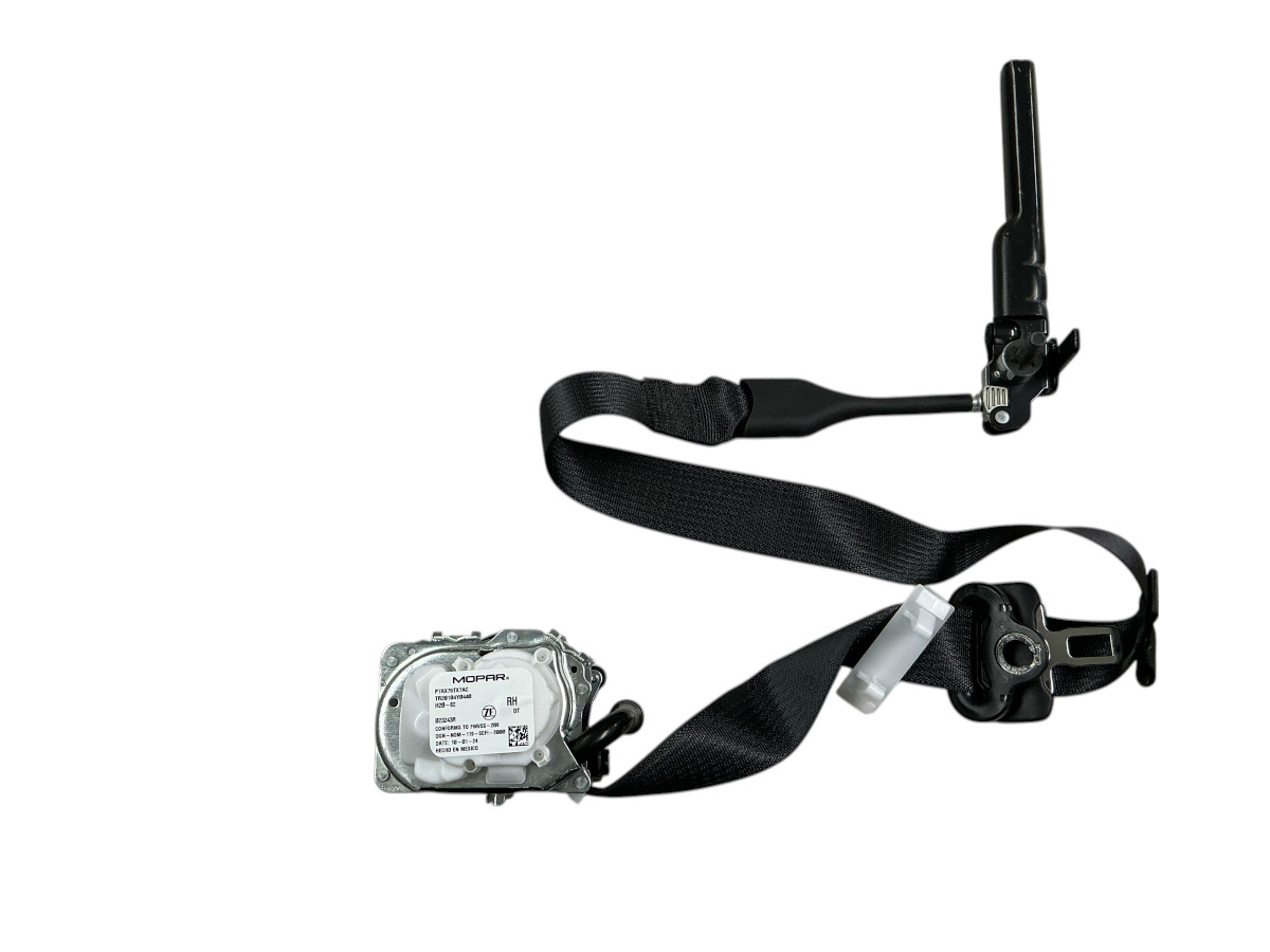 2019 20 21 22 23 2024 RAM 1500 front right side seat belt BLACK 7AX76TX7AC