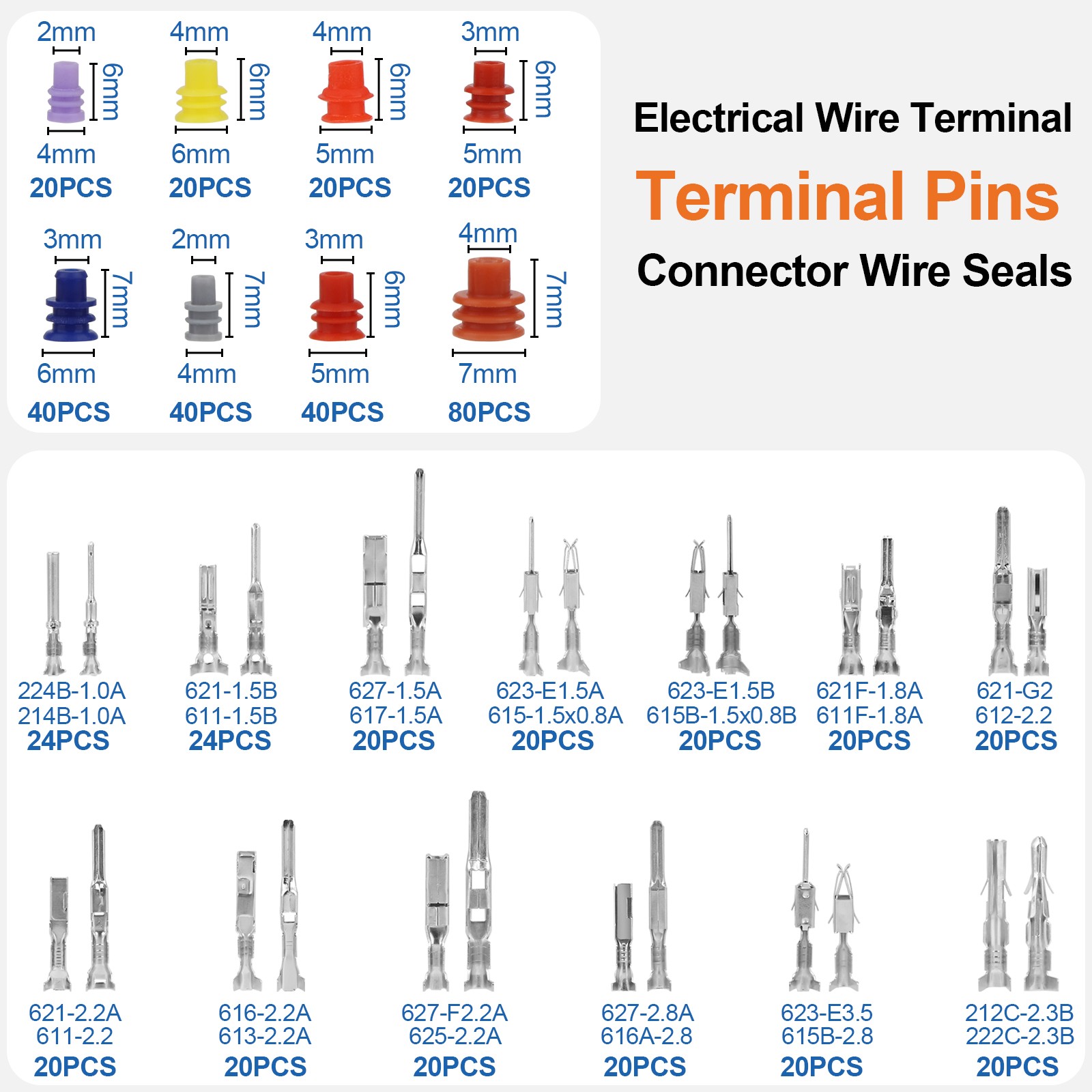 567Pcs Automotive Electrical Connector Pins Kit Terminal Removal Tool Wire Seals