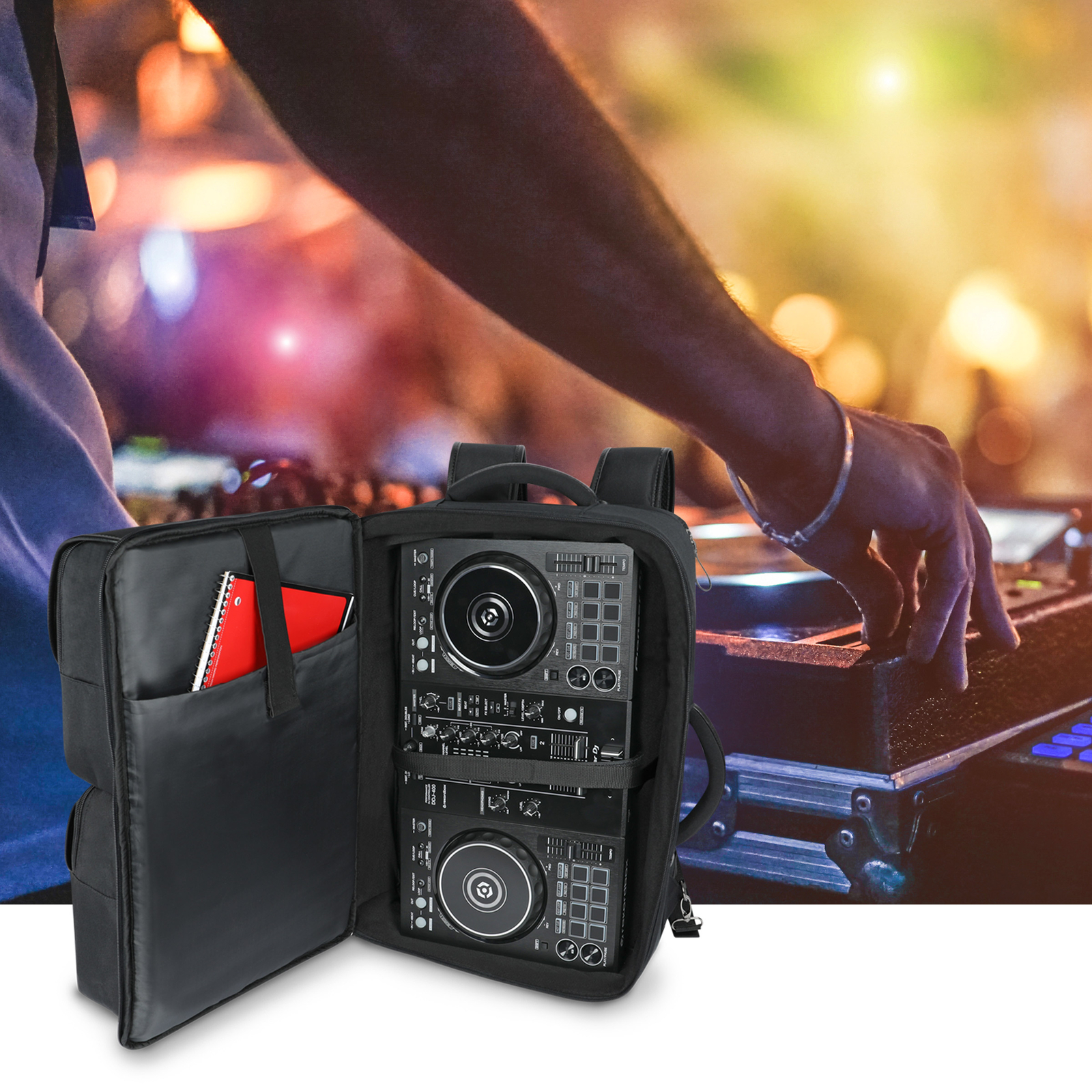 GOgroove DJ Mixer Case Compatible with Pioneer DJ DDJ 400 DJ Controller