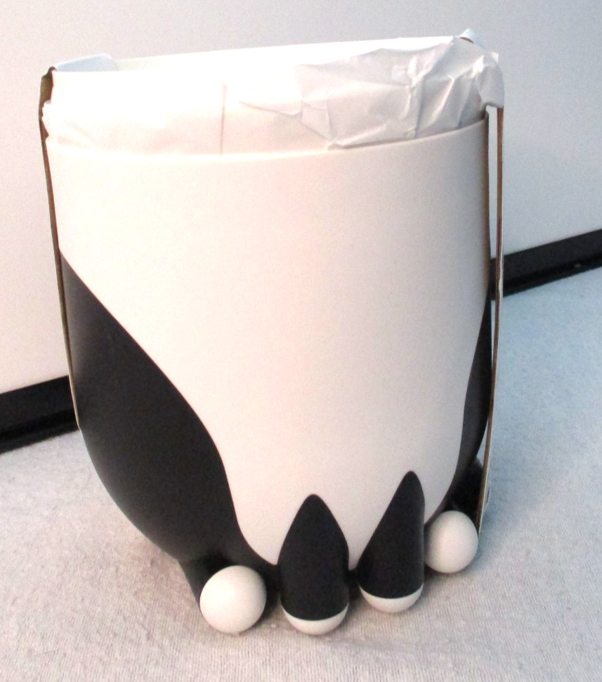 IKEA GREJSIMOJS Black & White Cat Shaped Desktop Storage Box w/ Lid 506.031.78