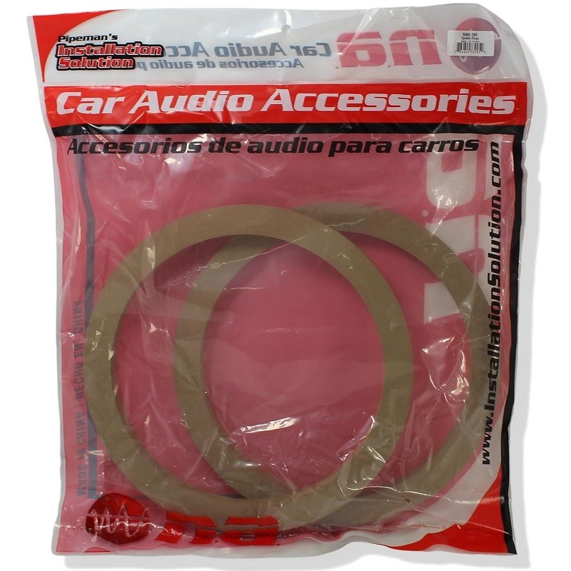 Nippon RING10R Audiopipe 10" MDF Wood Speaker Spacer Rings, 1 Pair