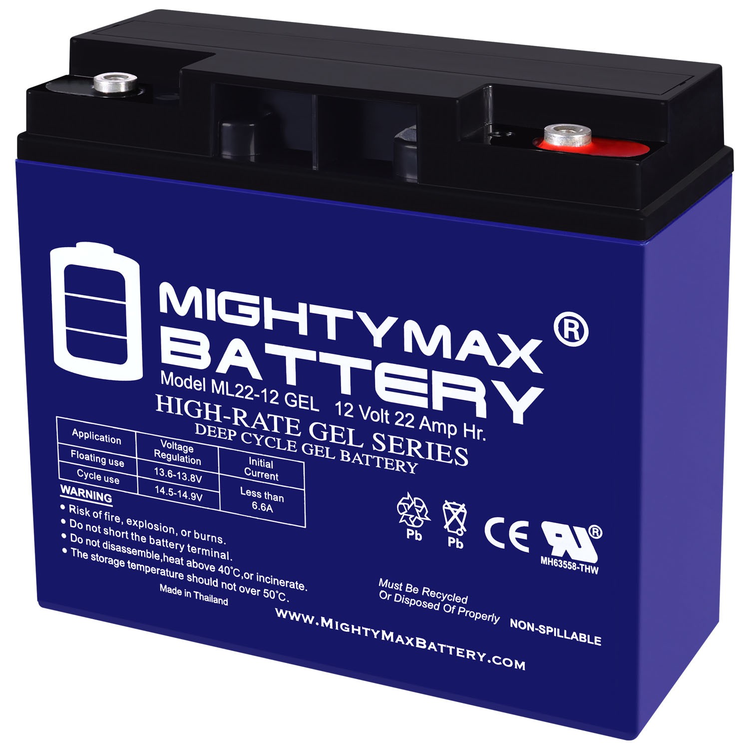 Mighty Max 12V 22AH GEL Battery for Jump N Carry JNC660