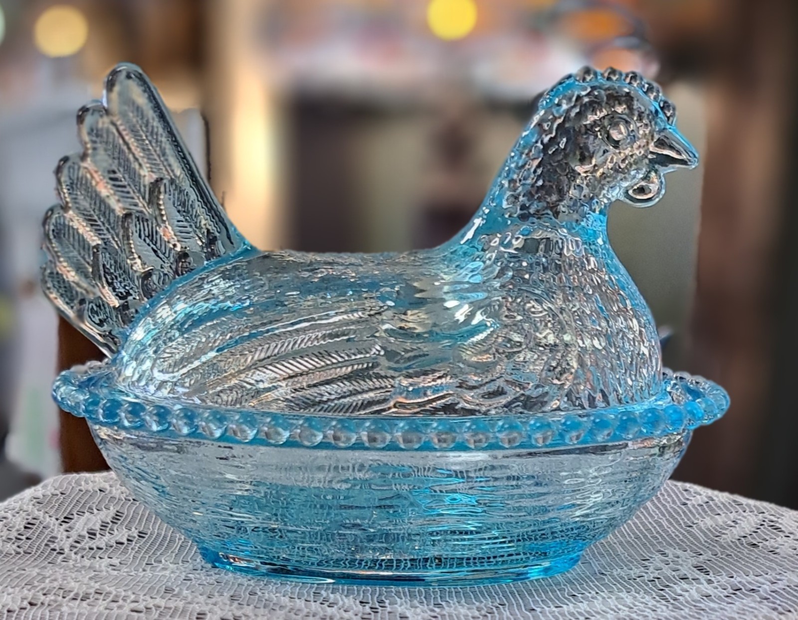 Set of 6 Hen On Nest, COMPLETE SET of Rose's Closet w/ Box, Small Indiana Style