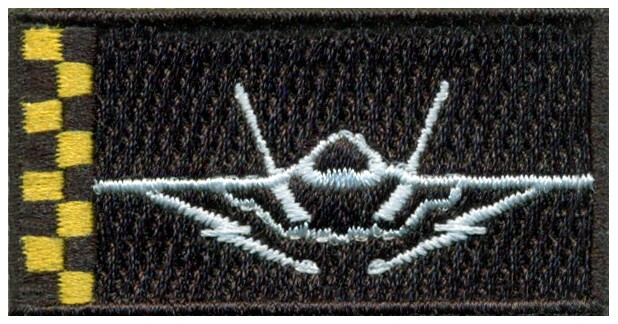 USAF 325th FIGHTER WING – CHECKERTAILS – F-35 POCKET TAB PATCH