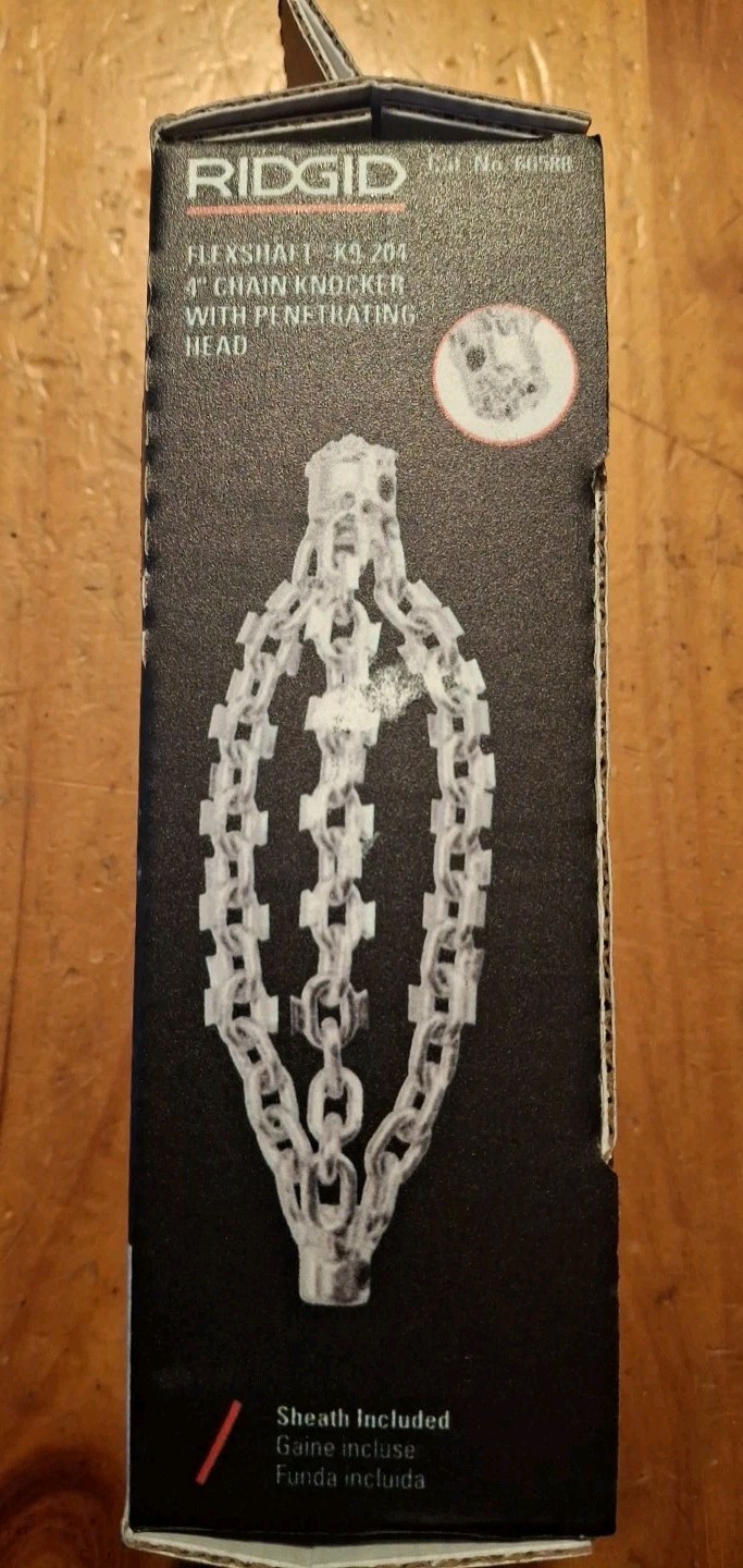 RIDGID 66588 4" Penetrating Head Chain Knocker for FlexShaft K9-204