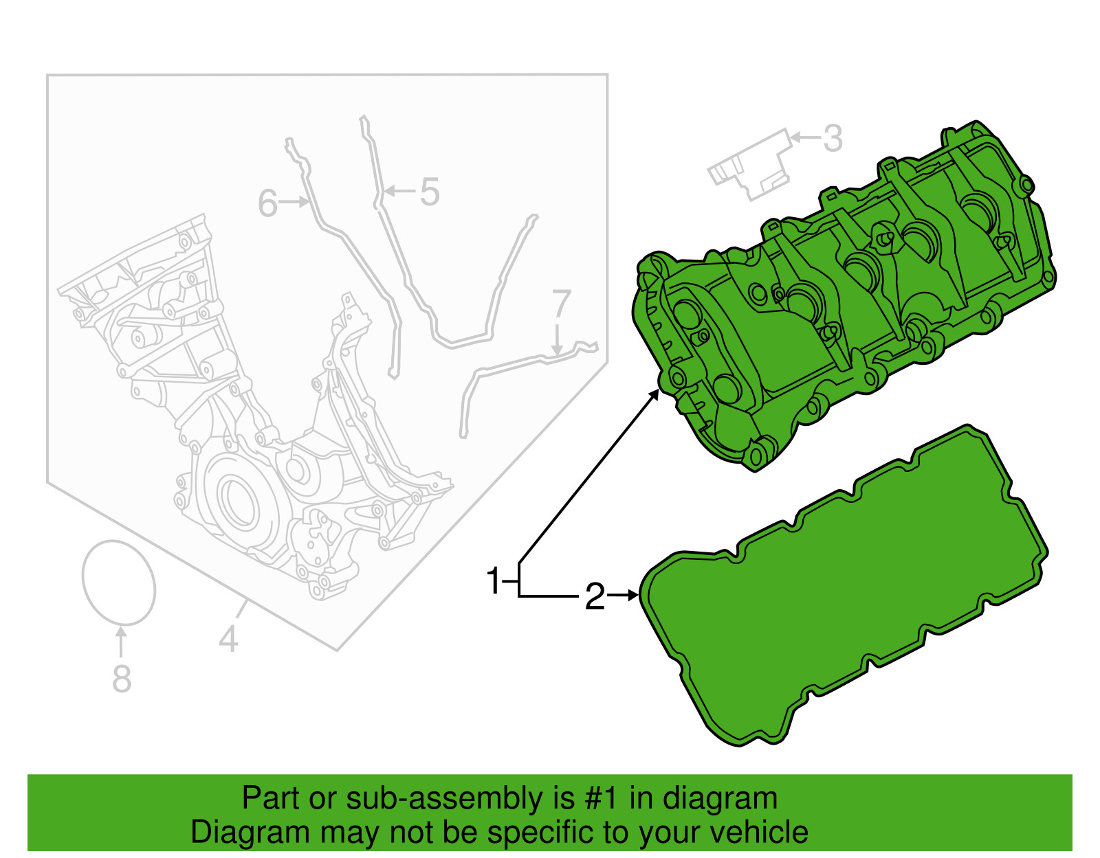 Valve Covers w/ Gaskets LEFT & RIGHT for 2014-2017 Ford F-150 5.0L KR3Z-6582-B