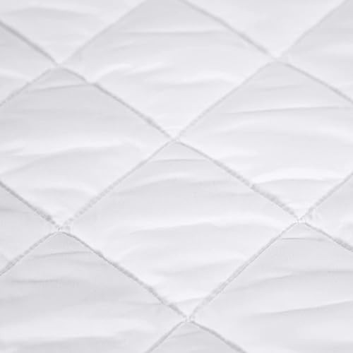 Power Clean Triple Action Quilted Soft Waterproof Mattress Pad Full White