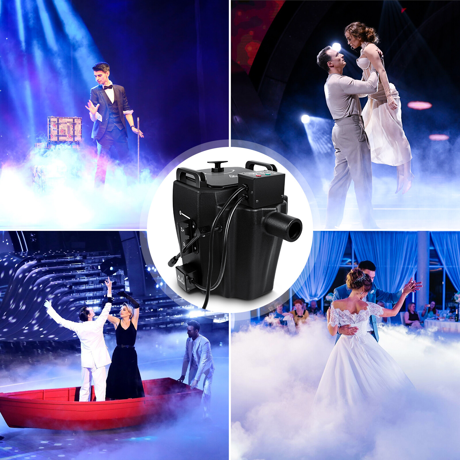 3500W Low Lying Smoke Fog Machine Stage DJ Dry Ice Fog Machine Effect Wedding US