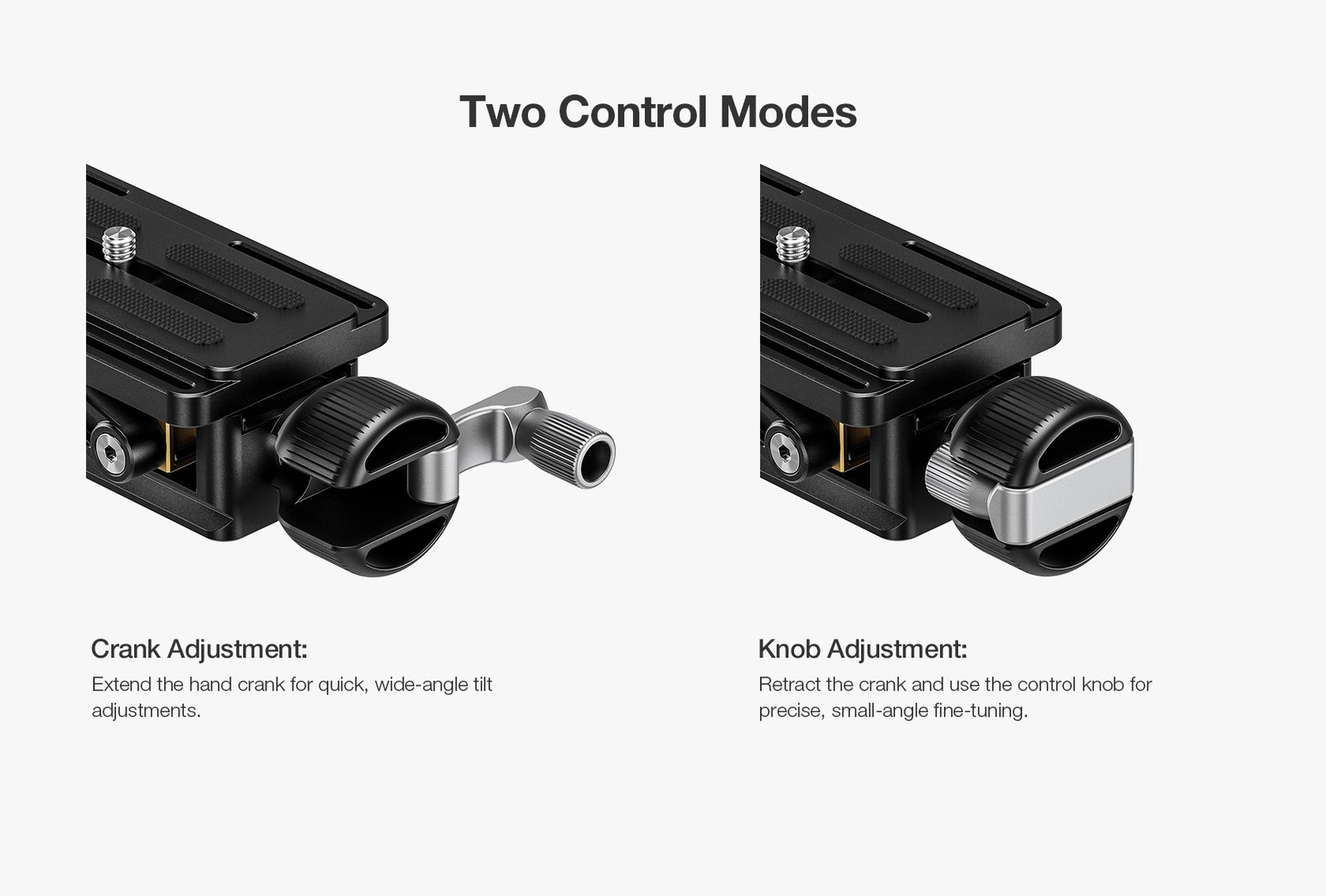 Leofoto BVL-02 Tilt Adapter with Crank Handle-Arca Compatible