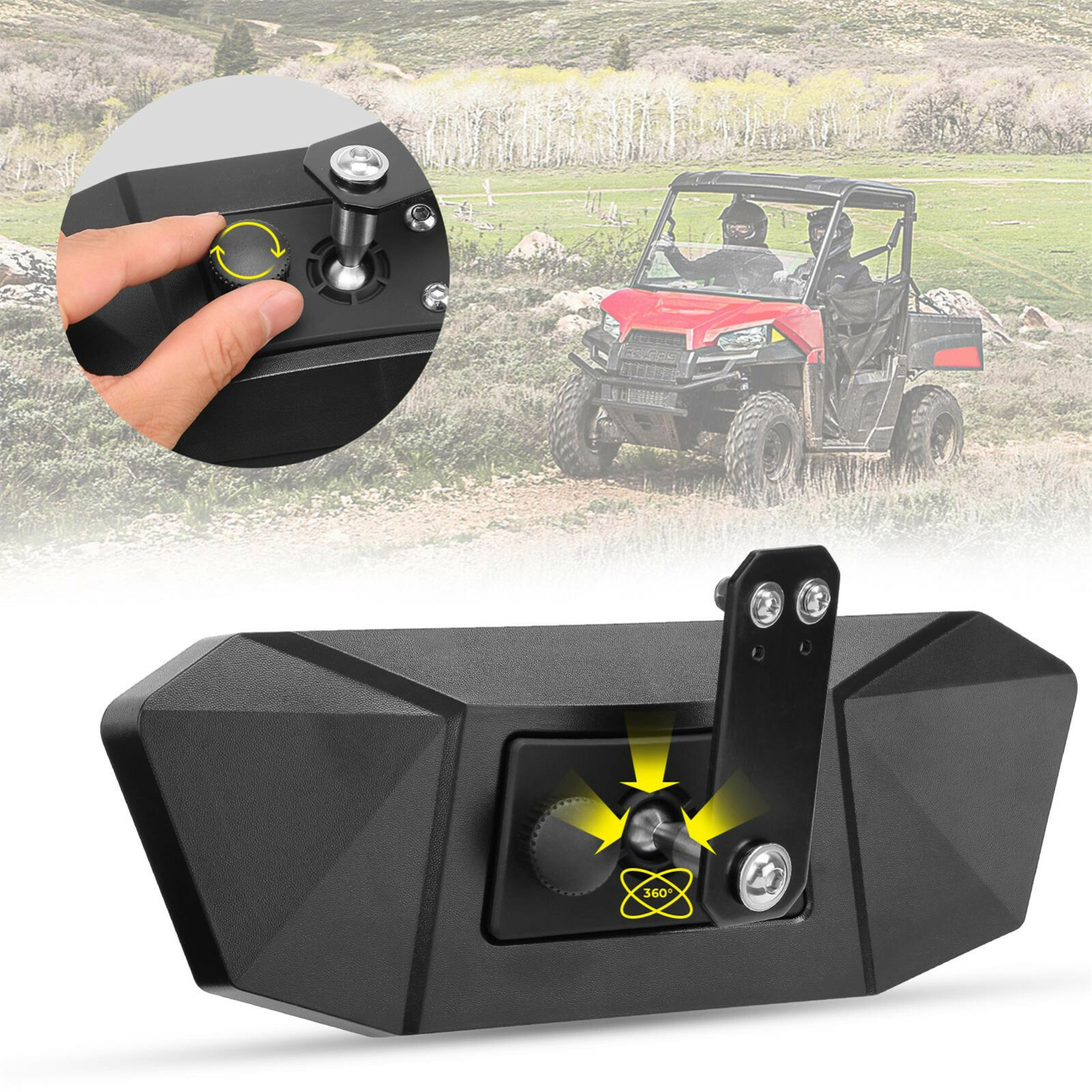 Upgraded Rear View Center Mirror For Polaris Ranger 570 S 900 XP 1000 2017-2024