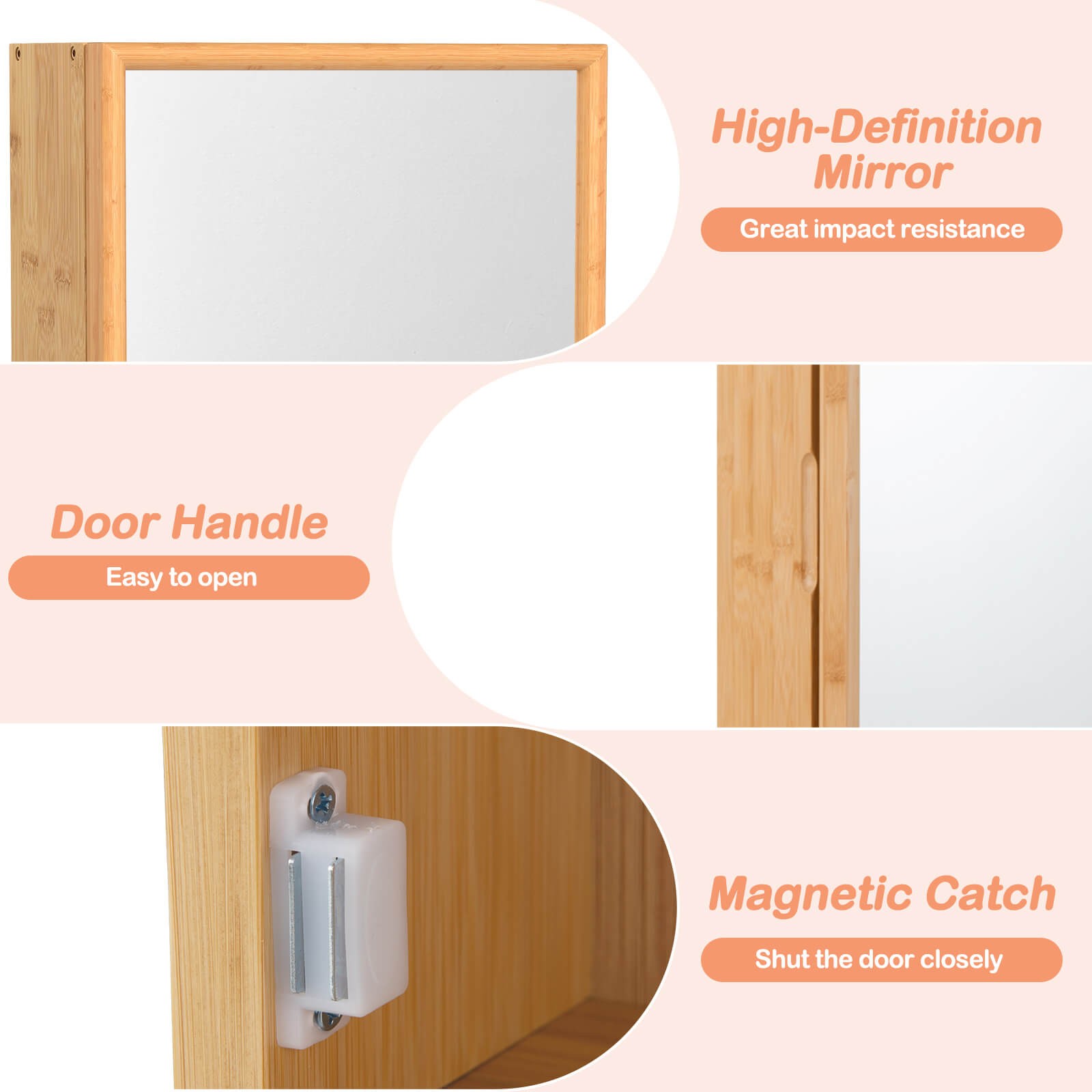 Small Medicine Cabinet w/Mirror Door & Removable Shelves for Compact Spaces