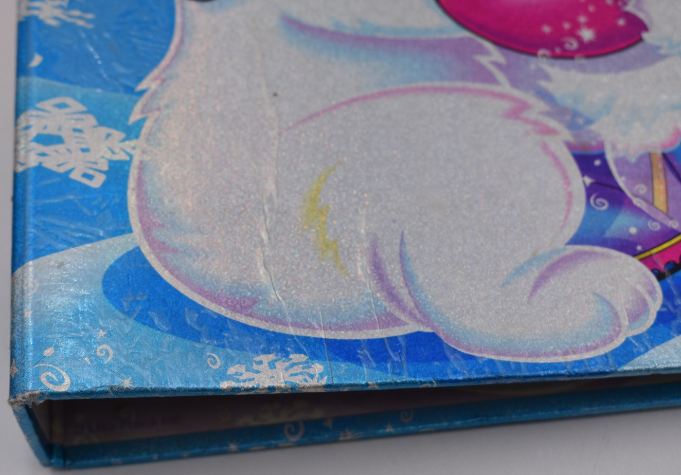 Vintage Y2K Lisa Frank Eskimo Girl Polar Bear Glitter Prism 3 ring Binder