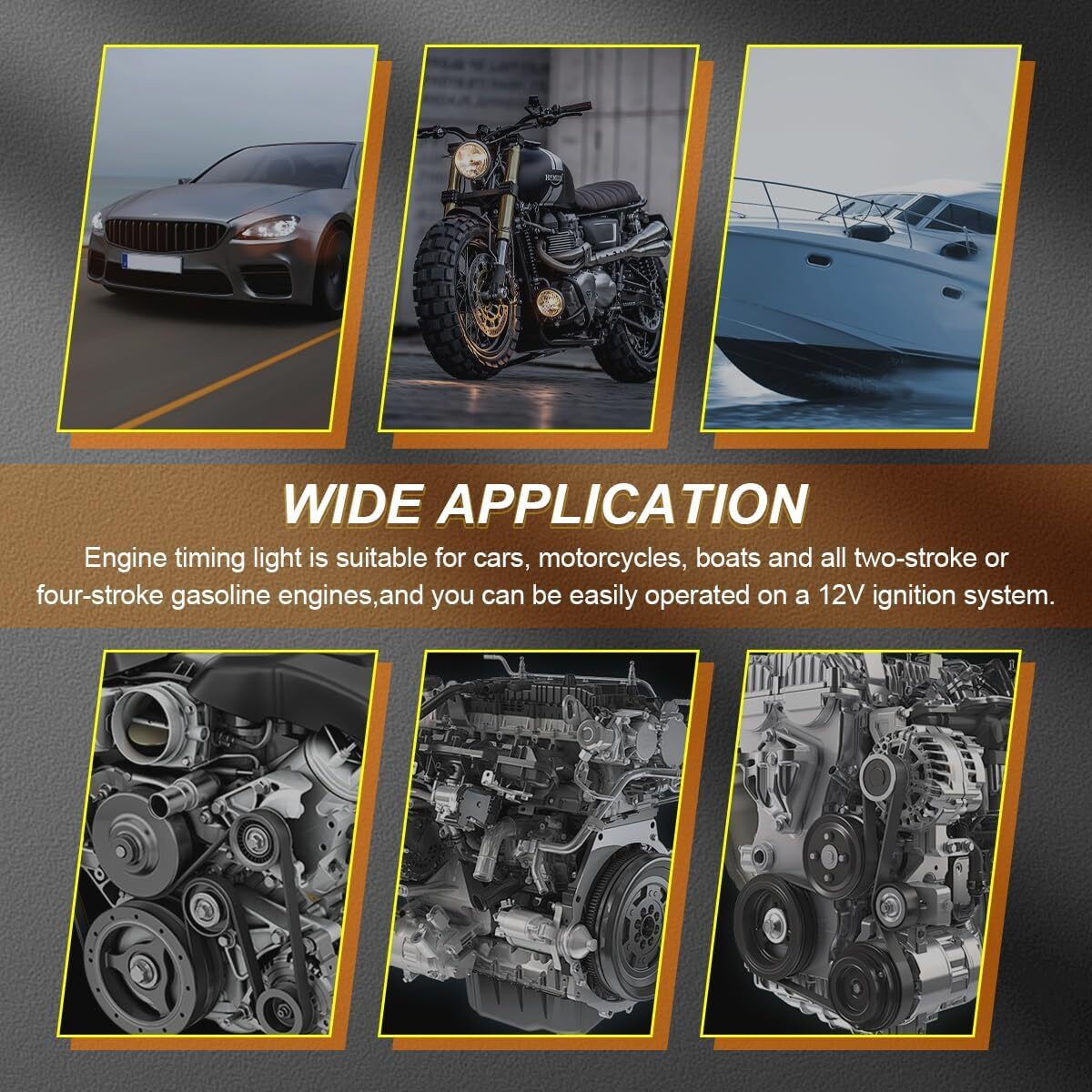 Automotive Timing Light 12V Inductive Ignition Timing Gun Adjust Engine Timing