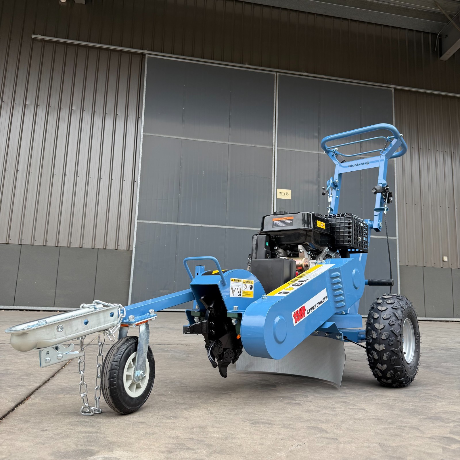 15HP Gas Stump Grinder Electric Start 15'' Cutting Height 10'' Cutting Depth