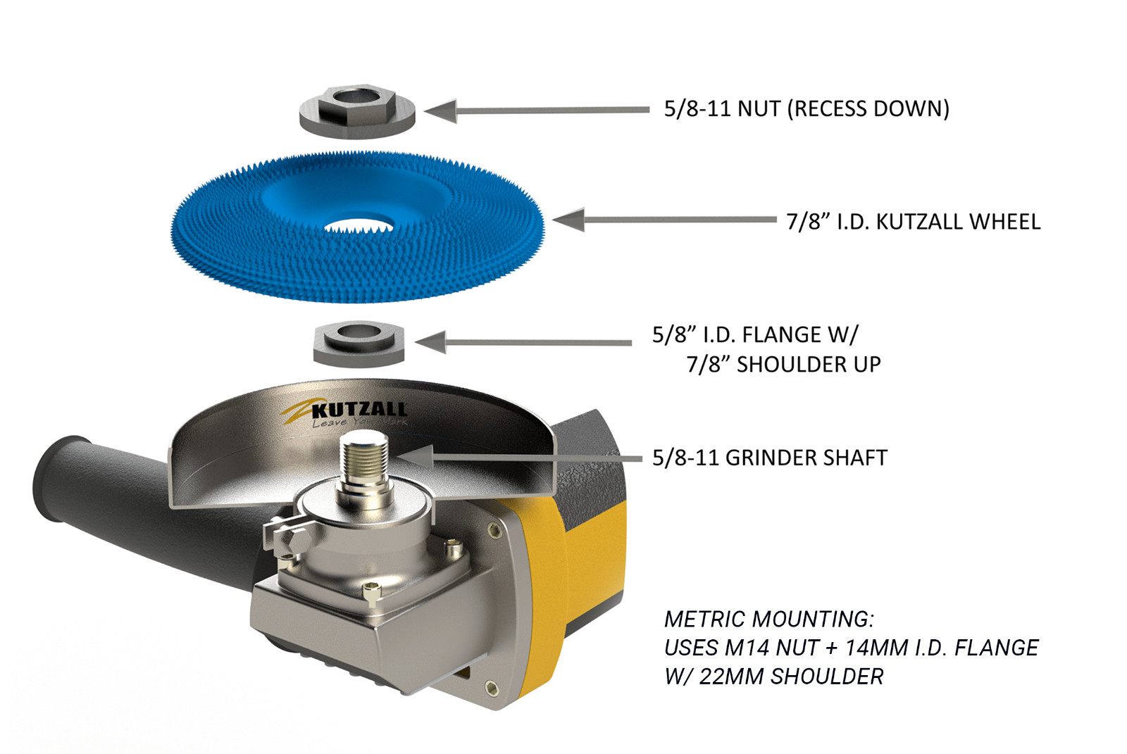 Kutzall Extreme Shaping Disc, Very Coarse, 4-1/2" (114.3mm) Diameter (SD412X120)